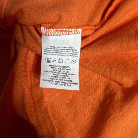 Houston Astros Baseball women’s S/S T-shirt Size M Orange Blue V Neck - Picture 3 of 5